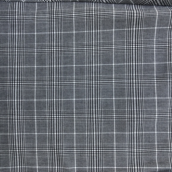 H&M Plaid Black Grey Print Mini Dress 3/4th Sz 0 - Picture 5 of 14